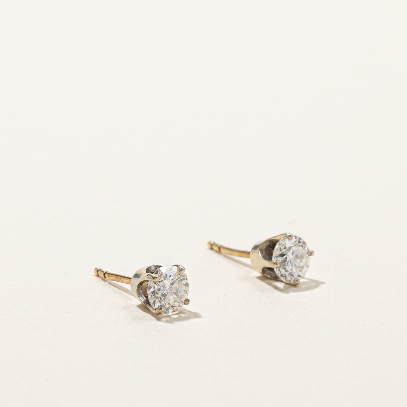 Boucles d'oreilles puces en diamant | 0,96 ct | 