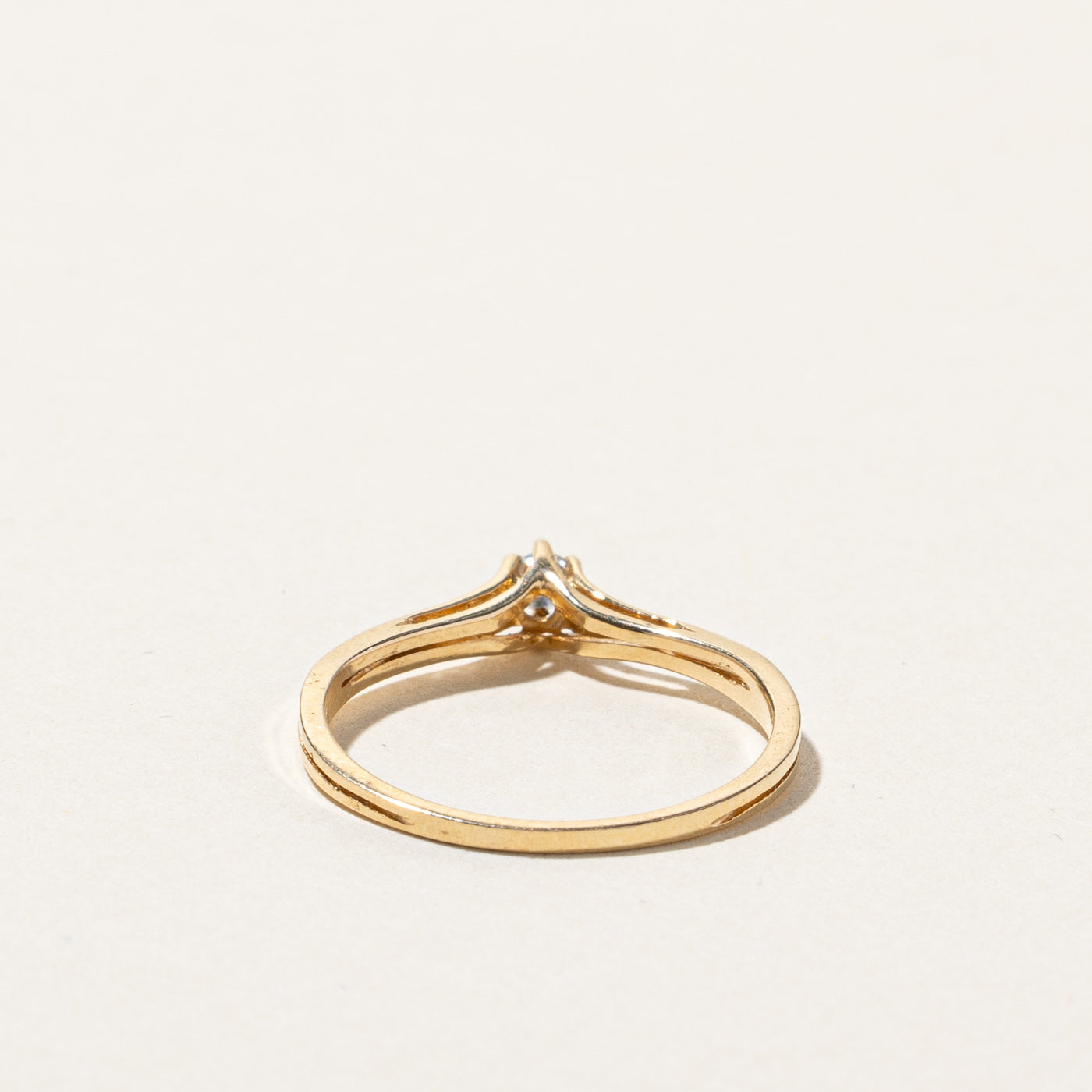 Bague solitaire en diamant | 0,05 ct | Taille 6,5 | 