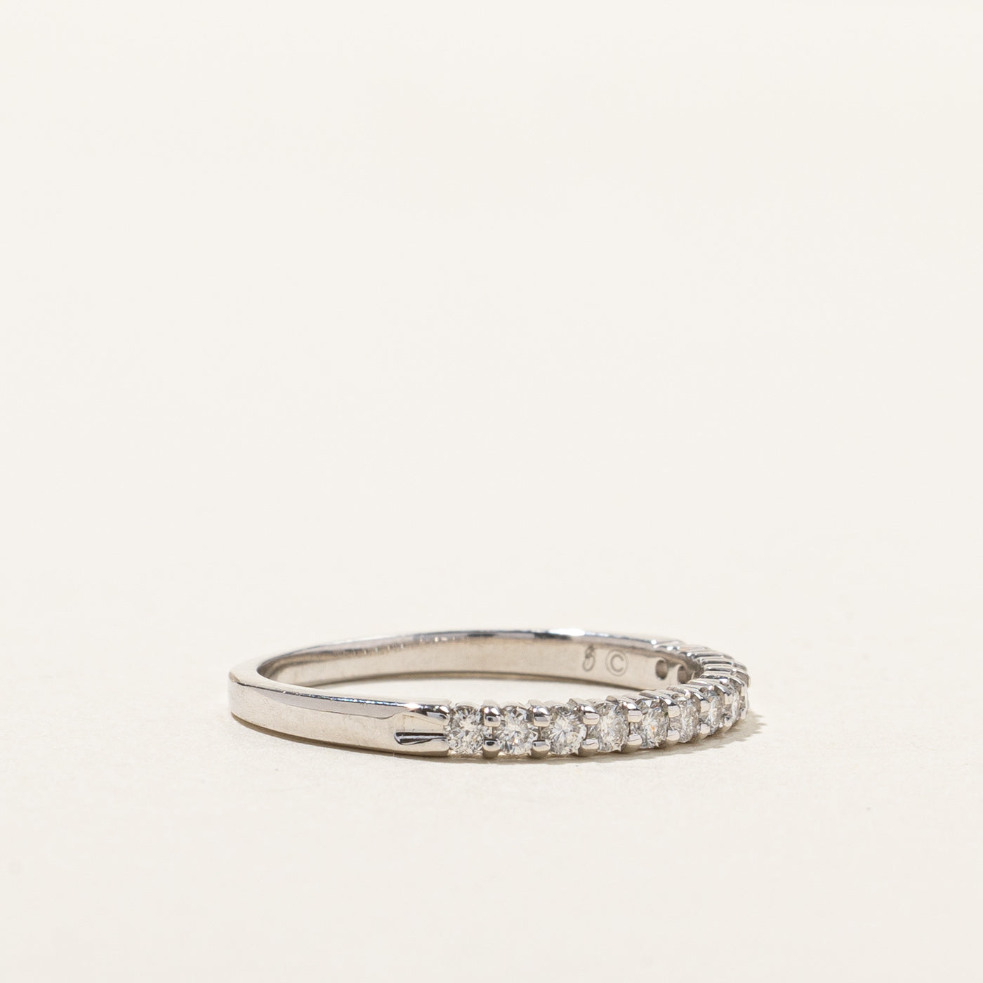 Pave Set Semi Eternity Diamond Band | 0.20ctw | SZ 6.5 |