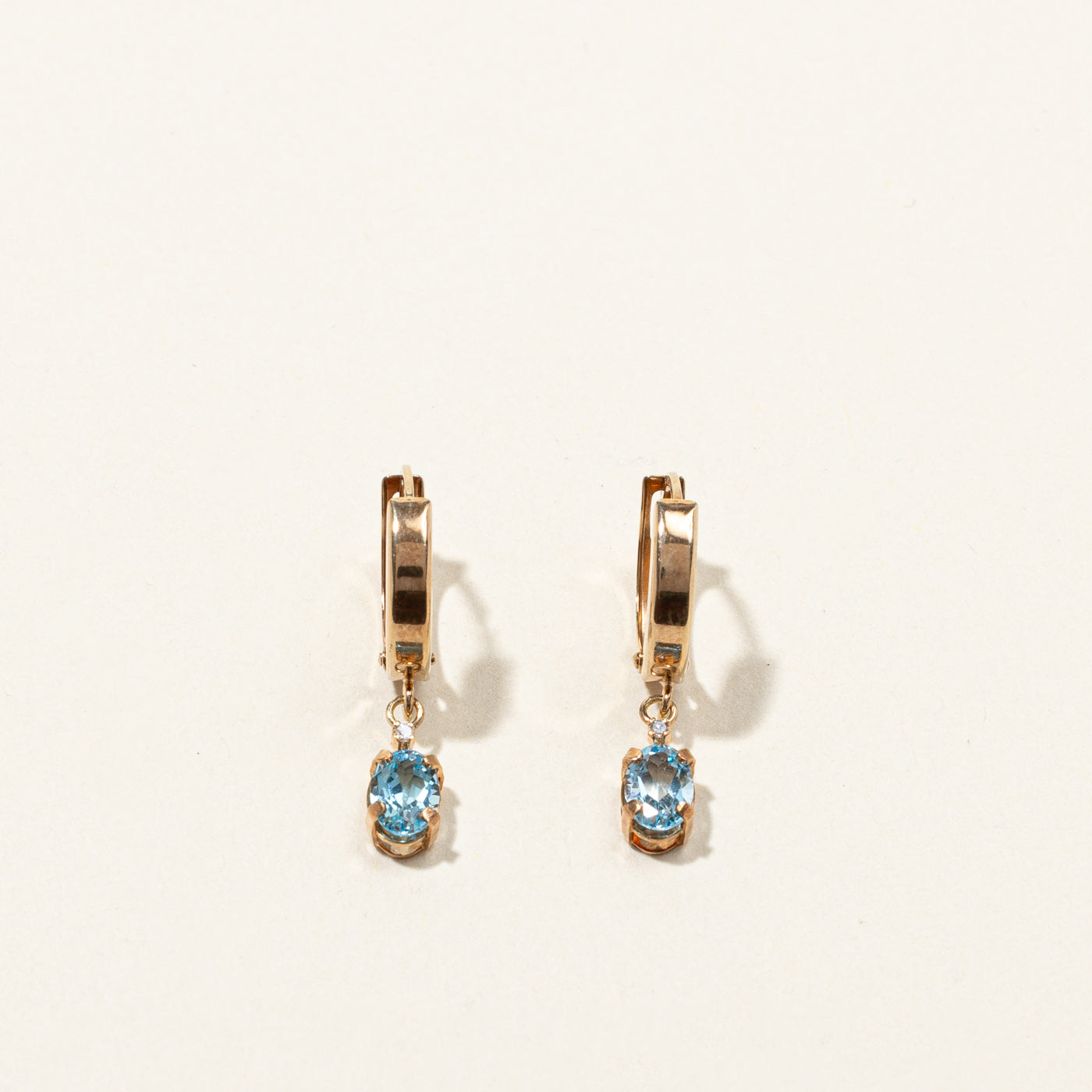 Topaz & Diamond Hanging Earrings | 1.00ctw | 0.01ctw |