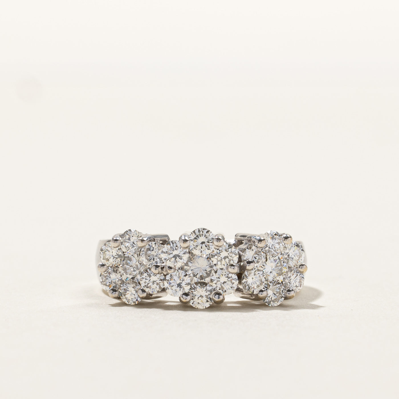 Floral Cluster Set Diamond Ring | 1.29ctw | SZ 7 |