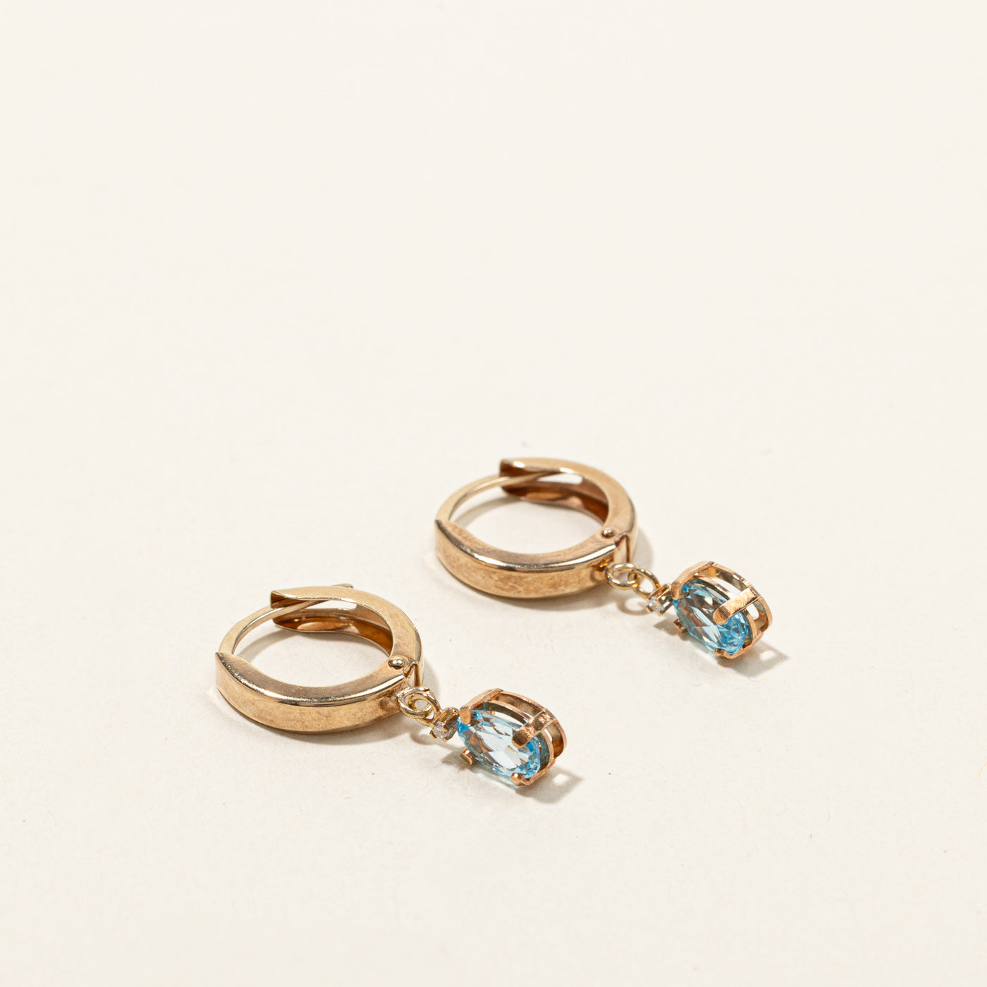Topaz & Diamond Hanging Earrings | 1.00ctw | 0.01ctw |