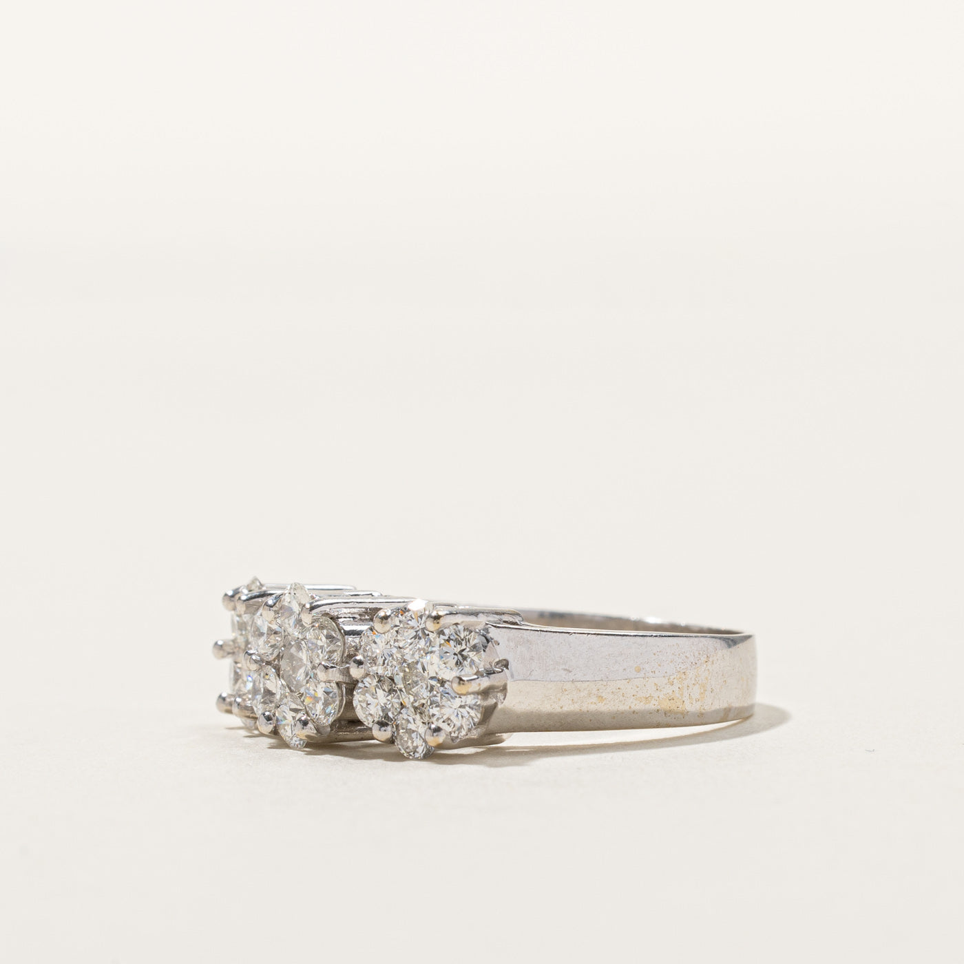 Floral Cluster Set Diamond Ring | 1.29ctw | SZ 7 |