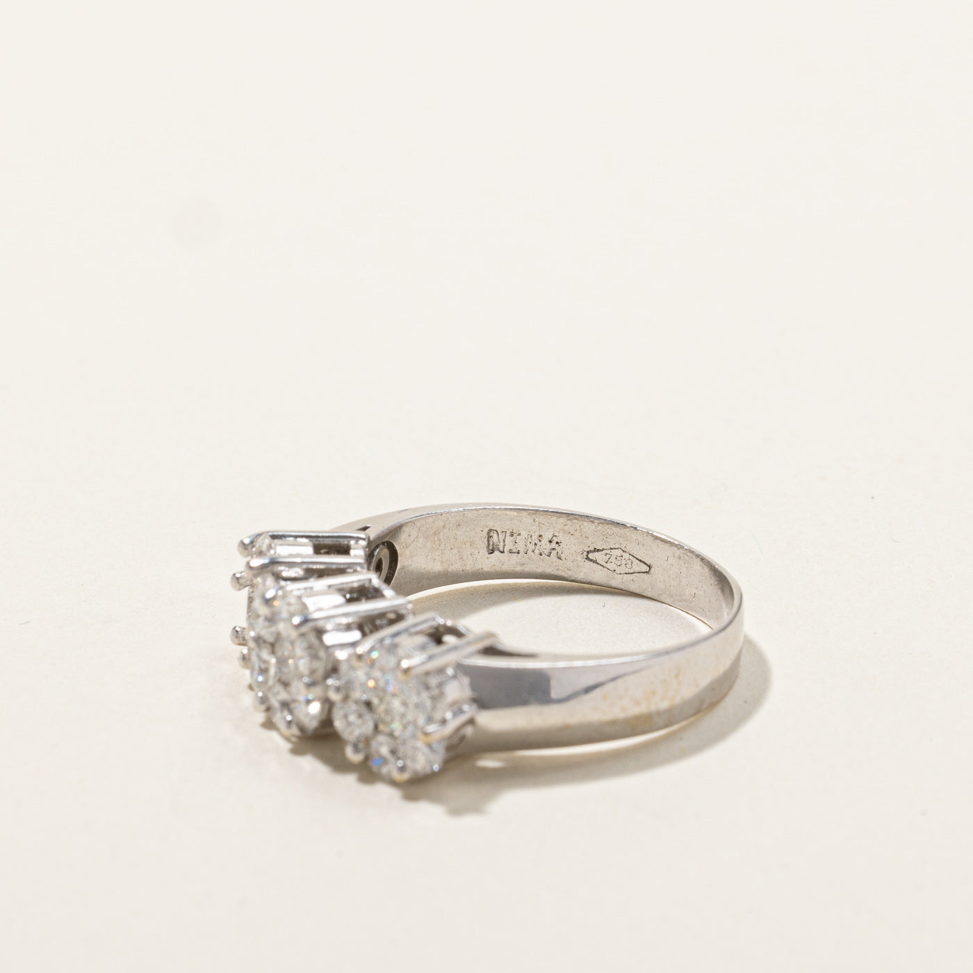 Floral Cluster Set Diamond Ring | 1.29ctw | SZ 7 |