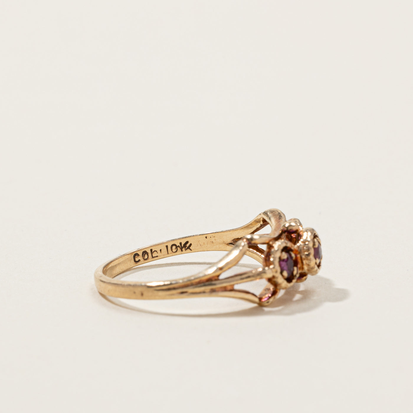 Three Stone Ruby Ring | 0.12ctw | SZ 5 |