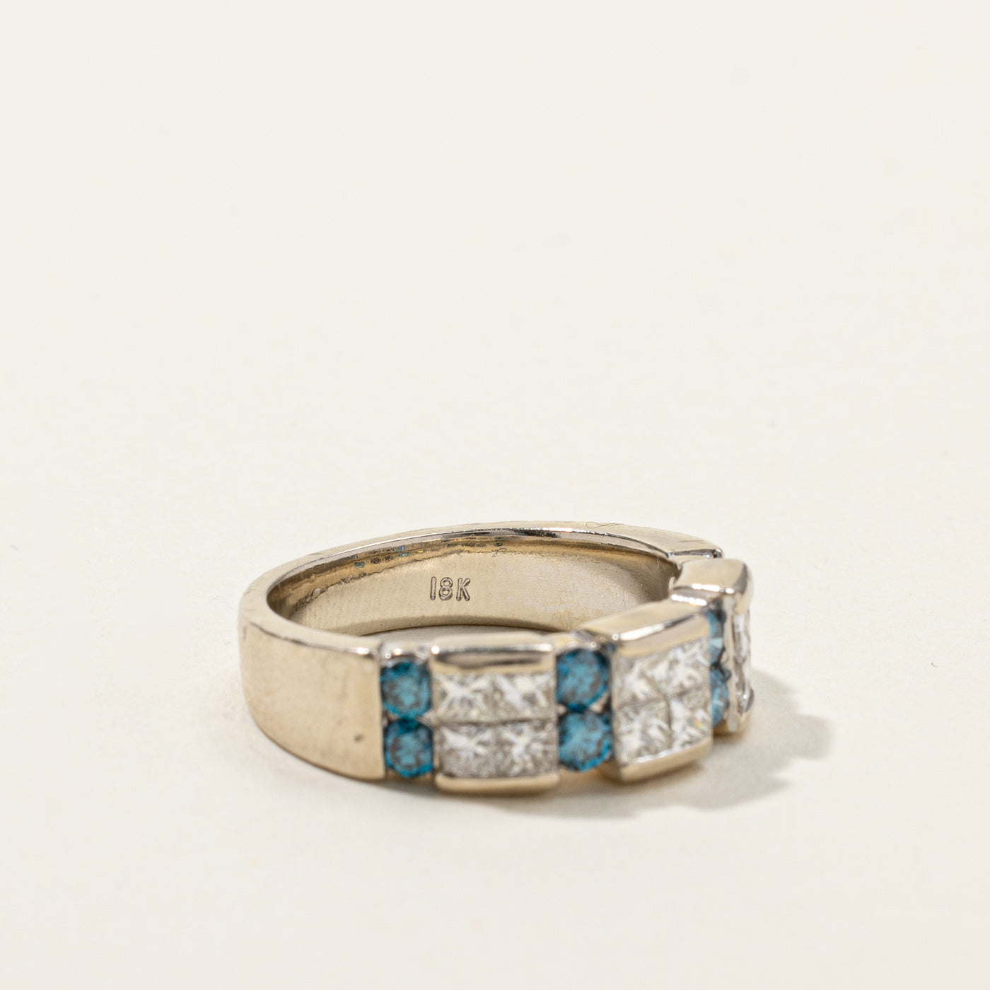 Cluster Blue Diamond Ring | 1.56ctw | SZ 6.5 |