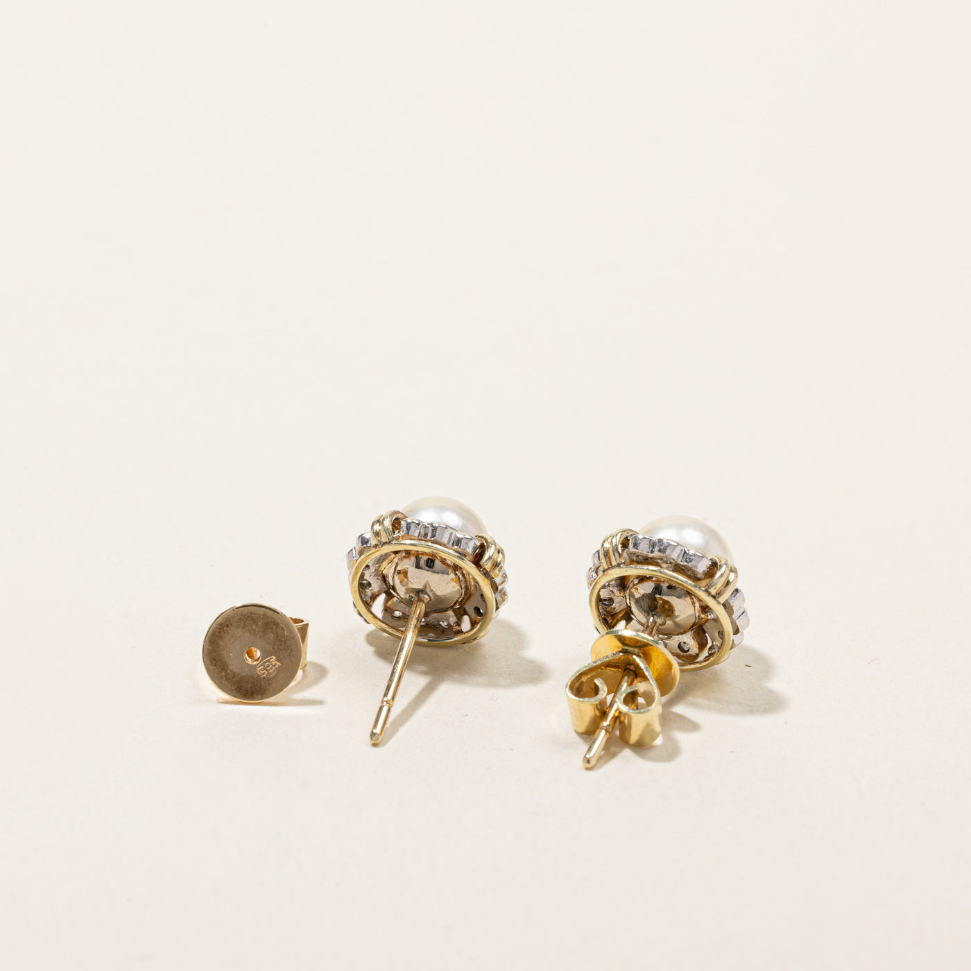 Pearl & Diamond Stud Earrings | 0.24ctw |