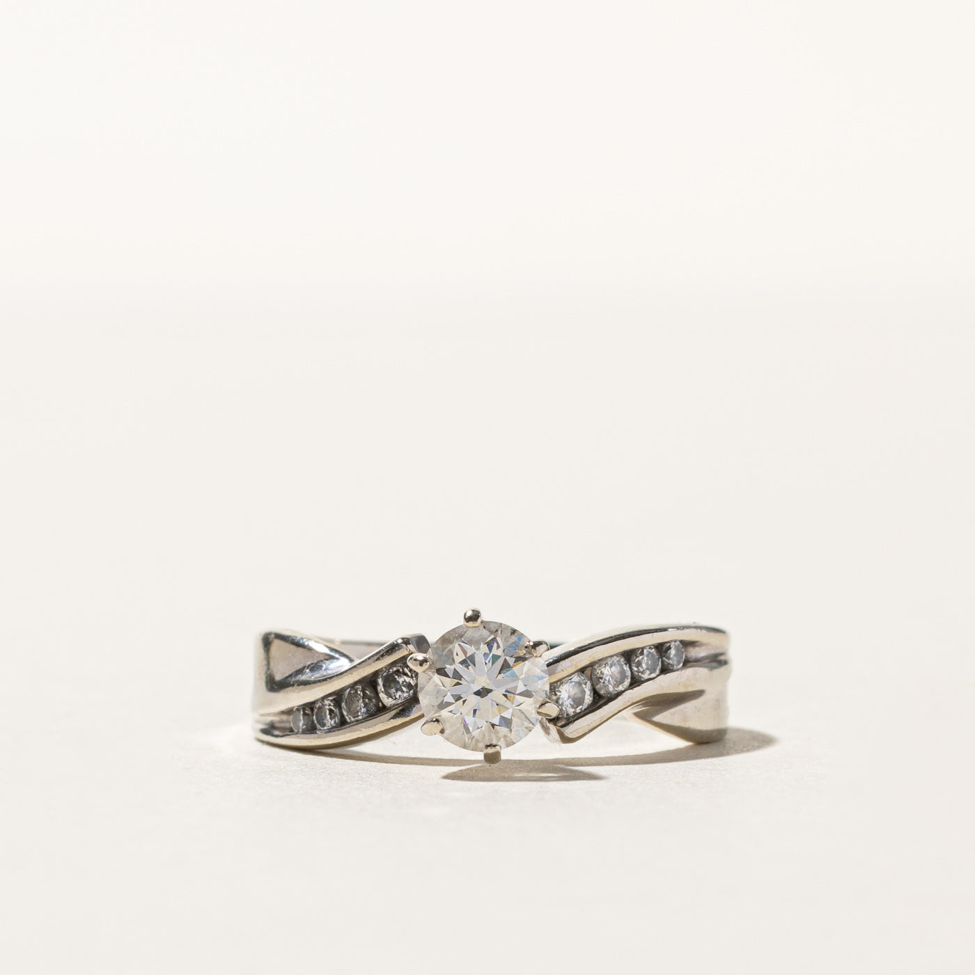 Solitaire With Accents Diamond Ring | 0.72ctw | SZ 6 |