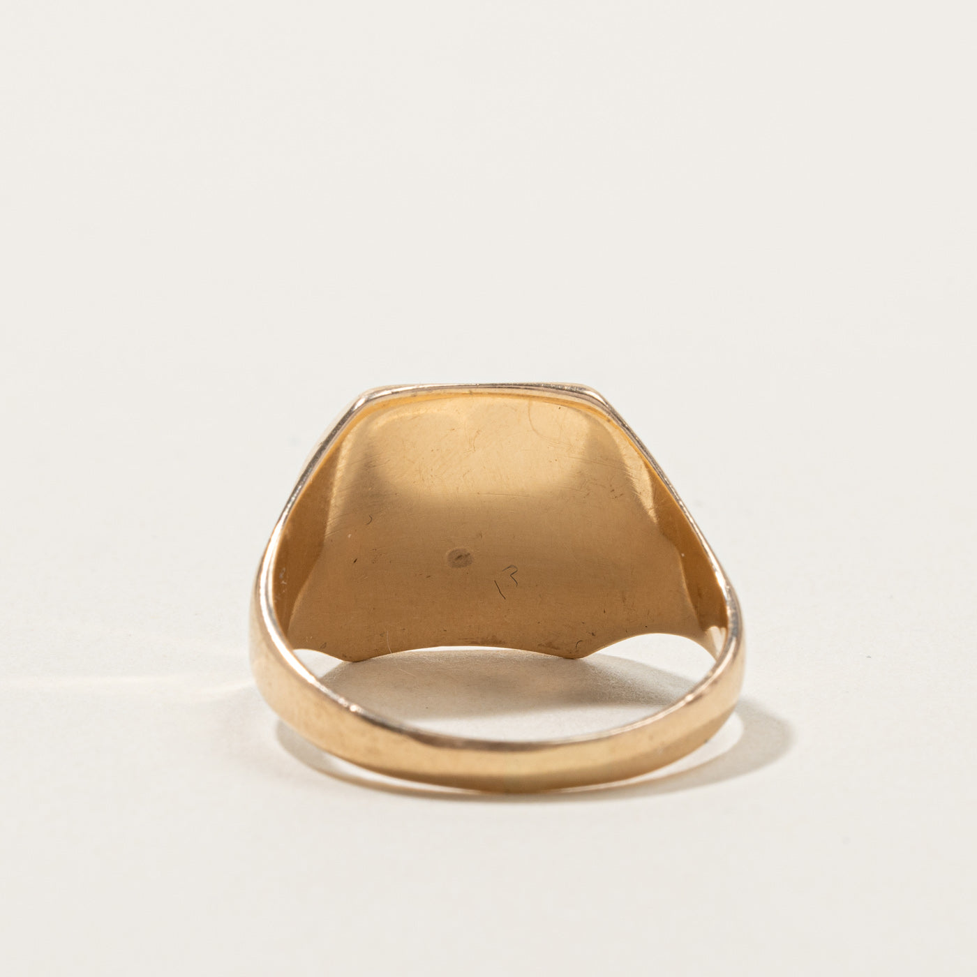 Yellow Gold "KJF" Signet Ring | SZ 10.5 |