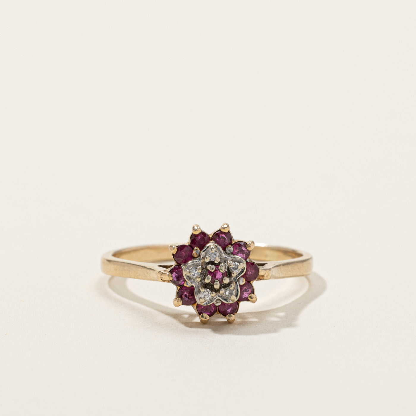 Bague cocktail rubis et diamants | 0,38 ct | 0,03 ct | Taille 9,25 | 
