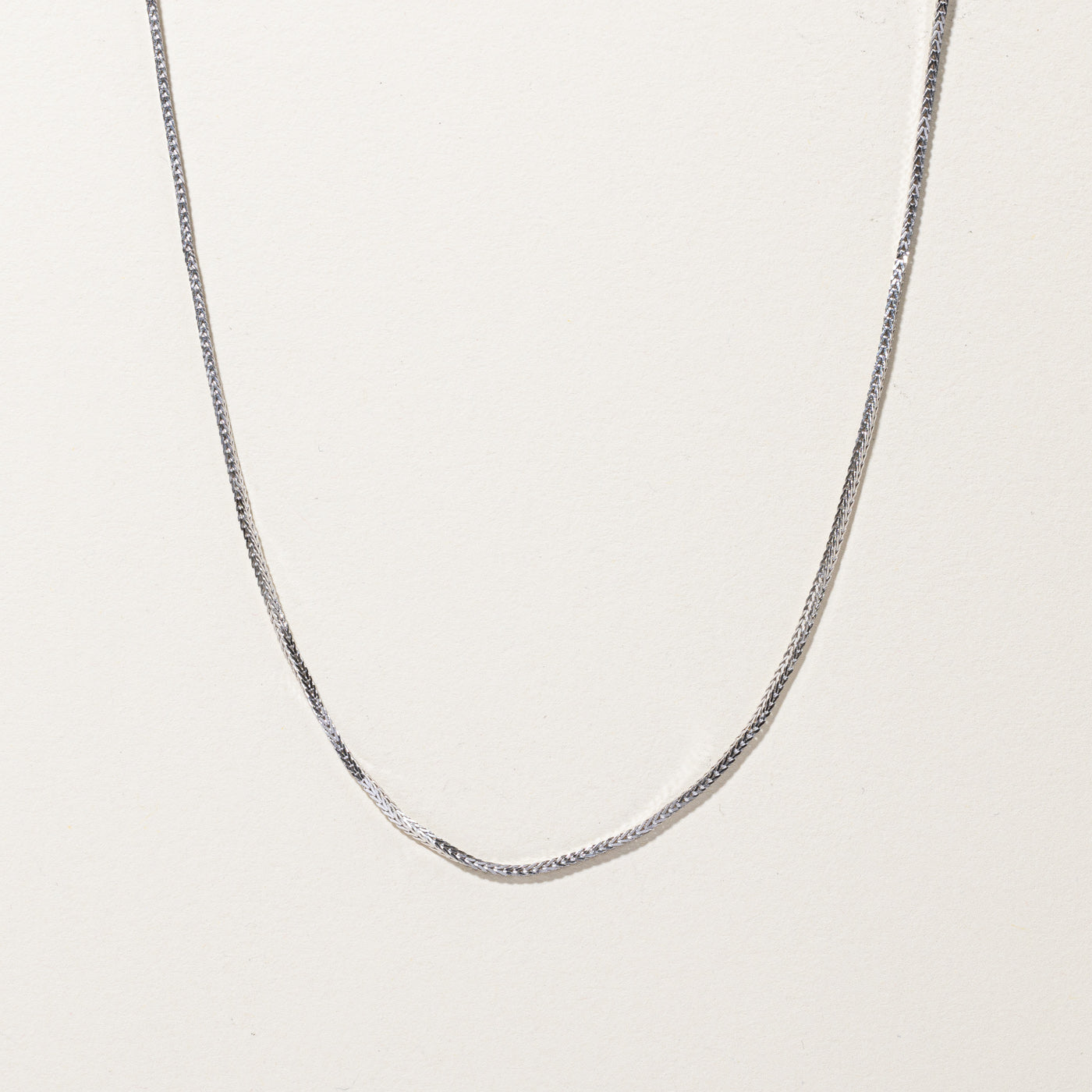 White Gold Wheat Chain | 16