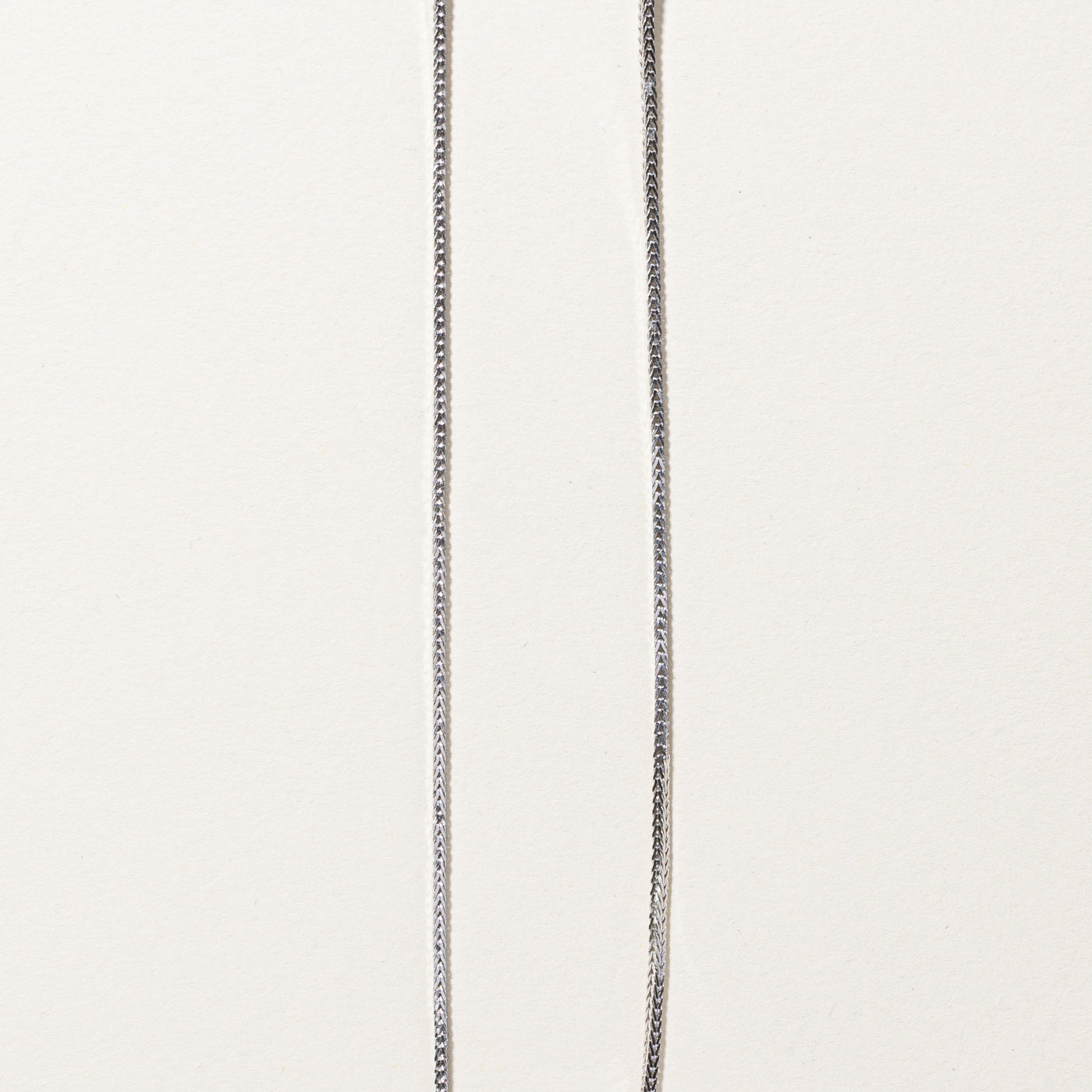 White Gold Wheat Chain | 16"|