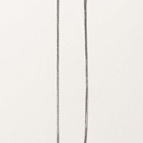 White Gold Wheat Chain | 16