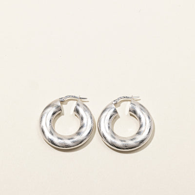 Puffed Gold Hoops