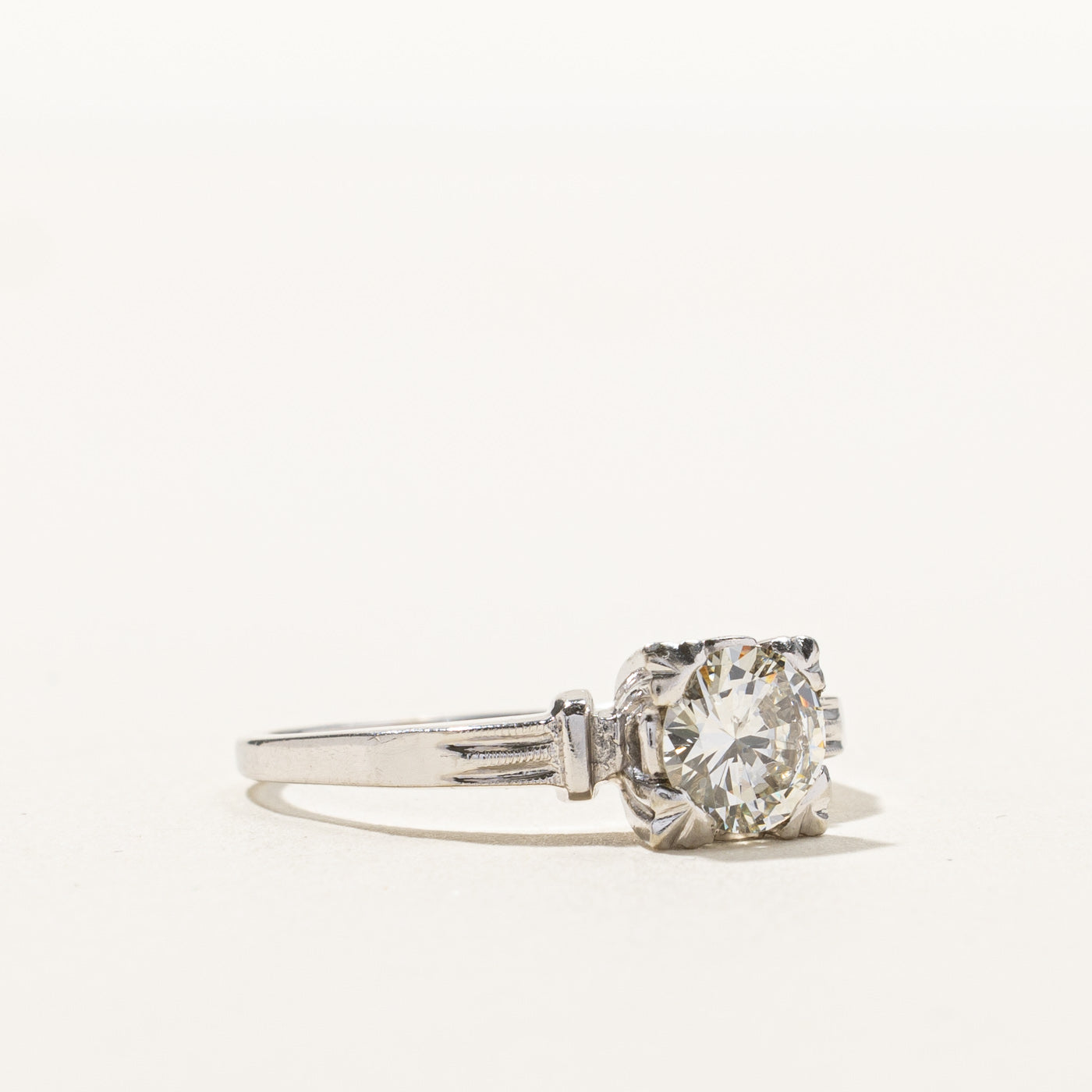 Bague de fiançailles solitaire en diamant | 0,80 ct VS2 I | Taille 8,25 | 