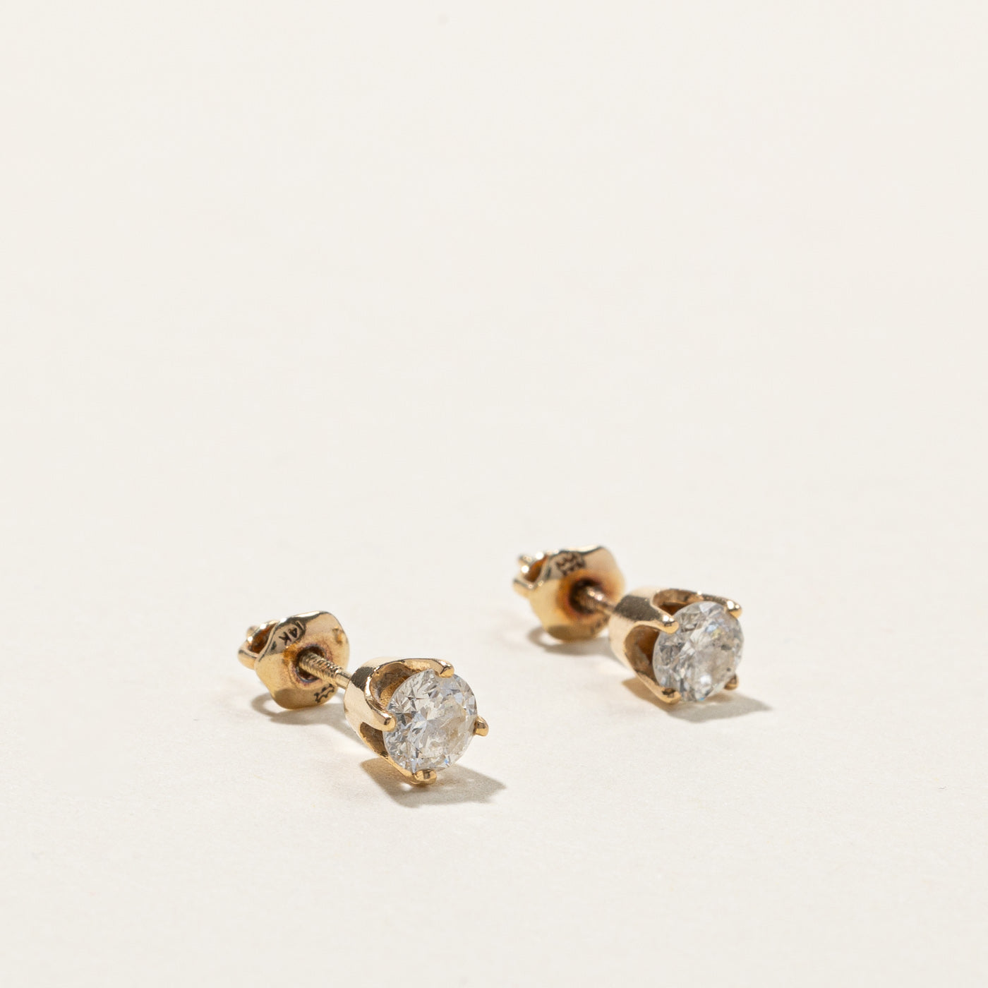 Boucles d'oreilles puces en diamant | 0,54 ct | 