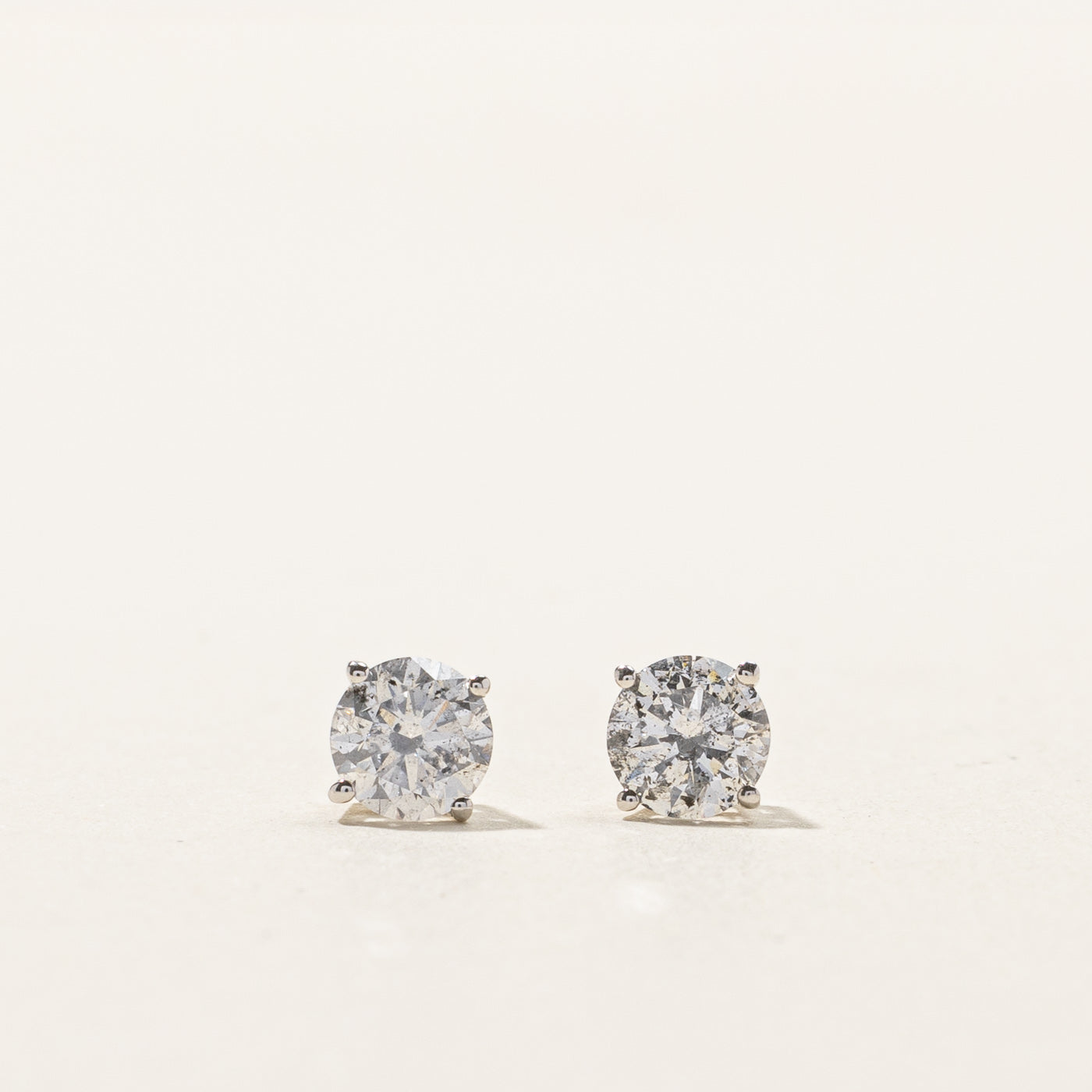 Boucles d'oreilles puces en diamant | 0,92 ct | 