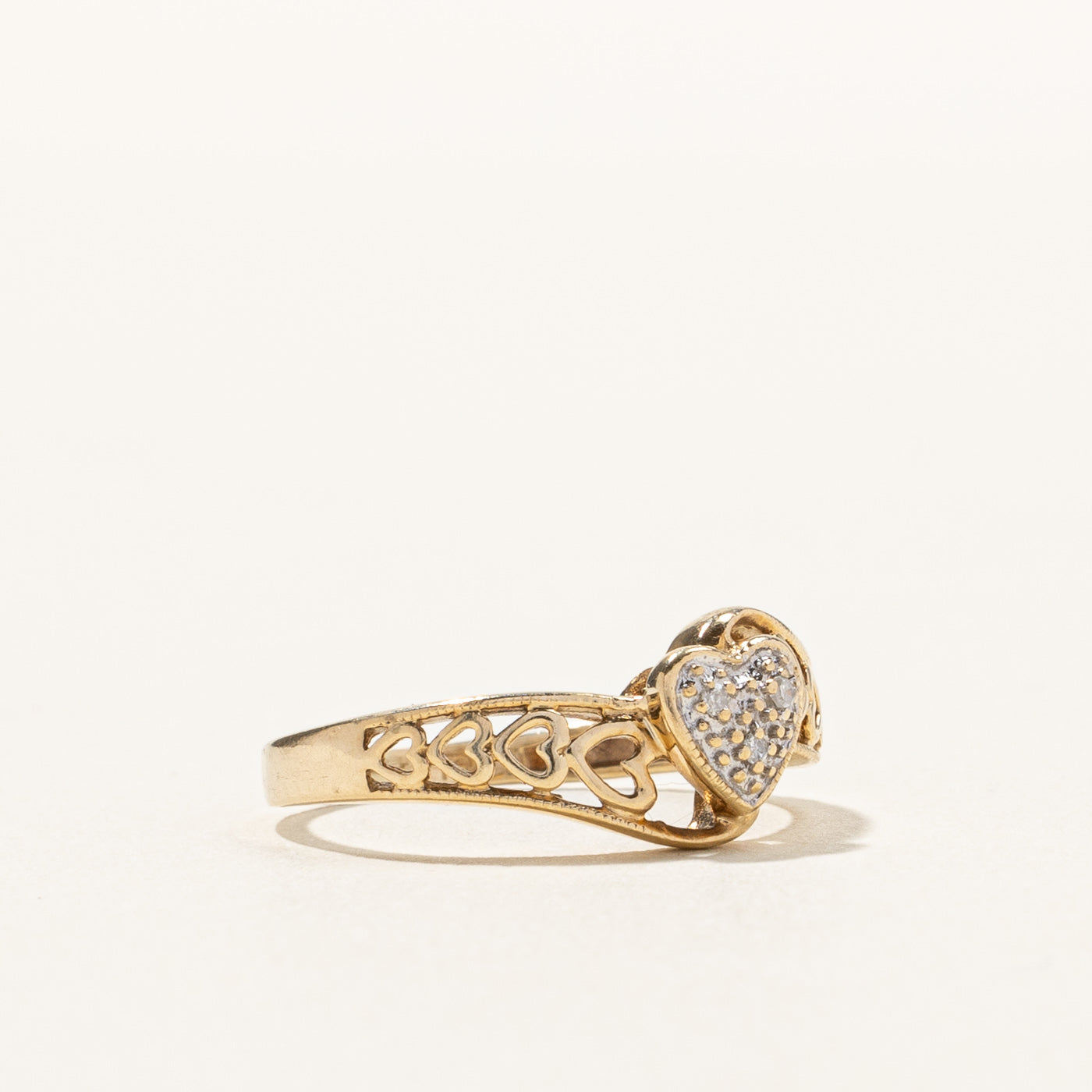 Diamond Heart Ring | 0.03ctw | SZ 5.5 |