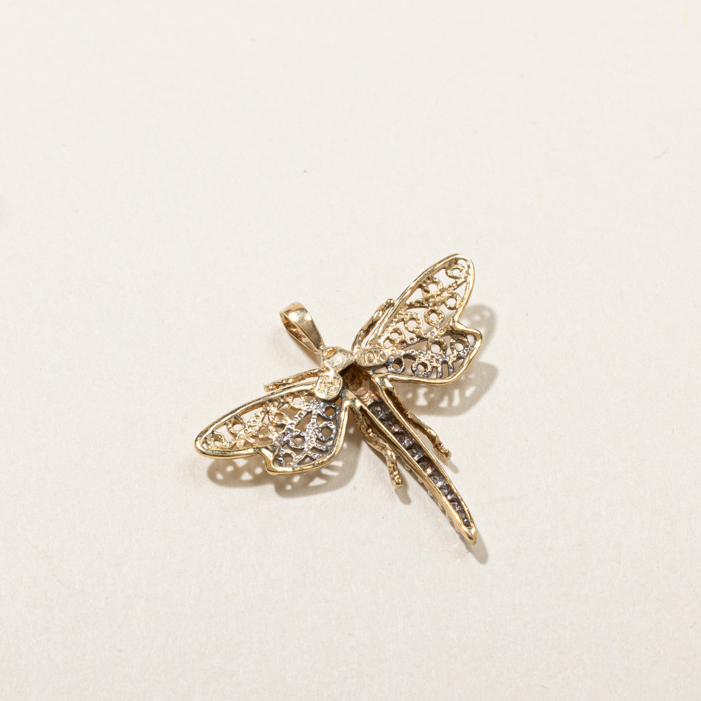 Diamond Dragonfly Pendant | 0.11ctw |