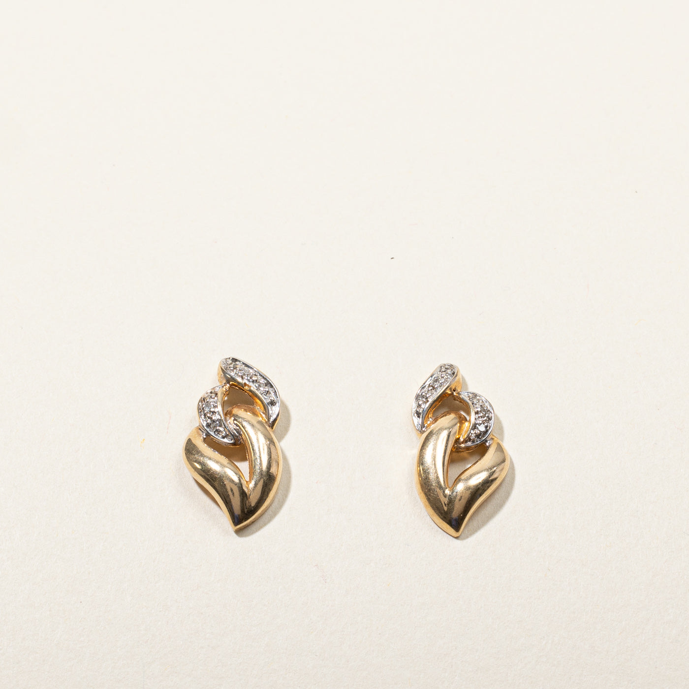 Diamond Interlocking Earrings | 0.03ctw |