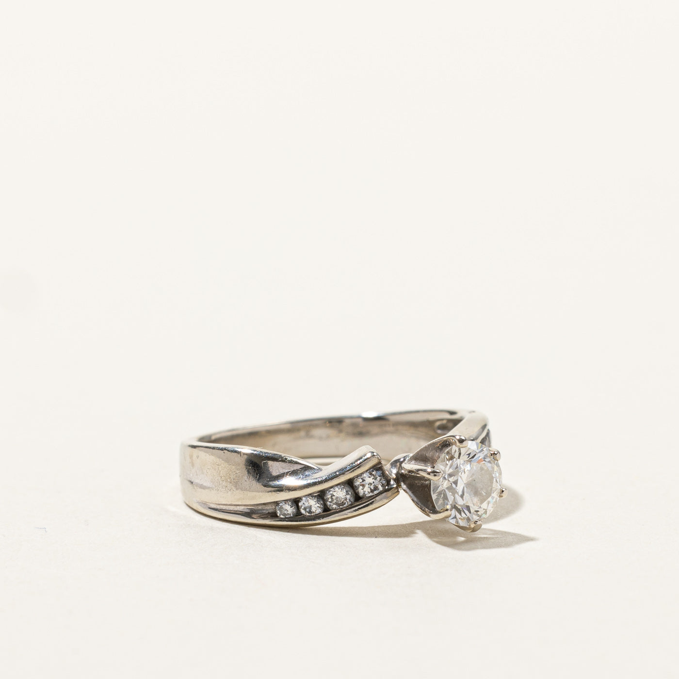 Solitaire With Accents Diamond Ring | 0.72ctw | SZ 6 |