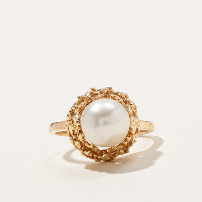 Textured Pearl Ring | SZ 5.75 |