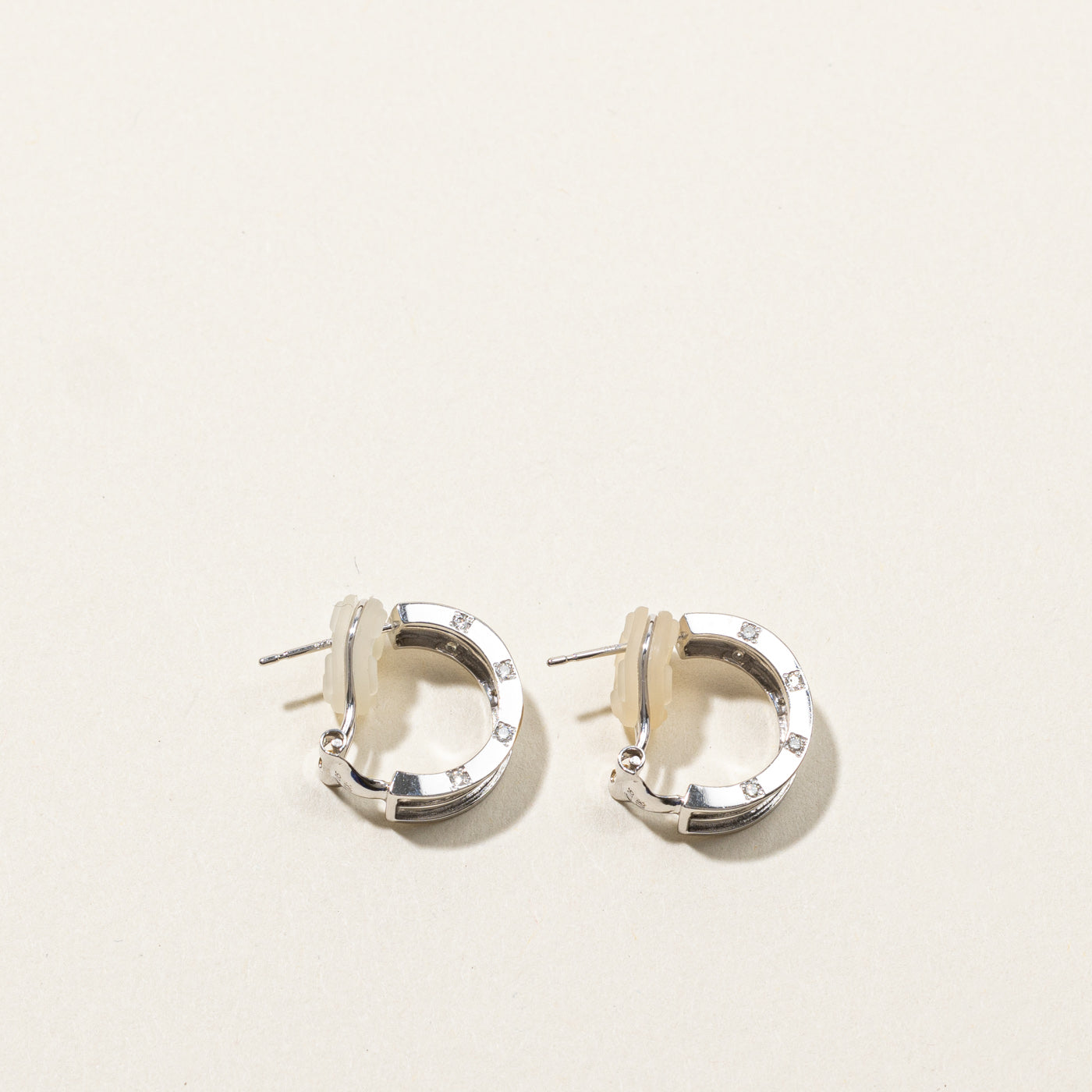 Flush Set Diamond Huggie Earrings | 0.10ctw |