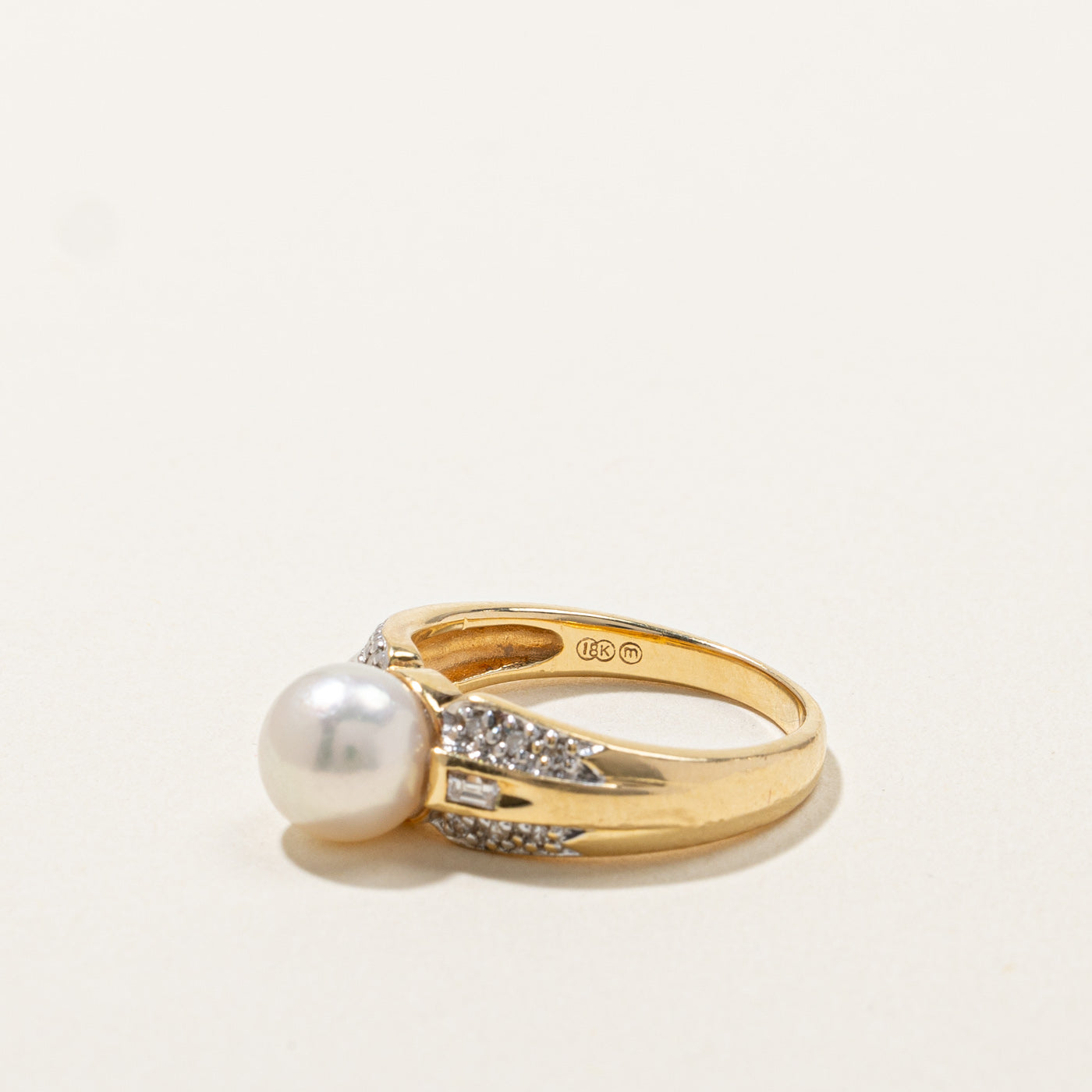 Pearl & Diamond Ring |0.12ctw | SZ 5.5 |