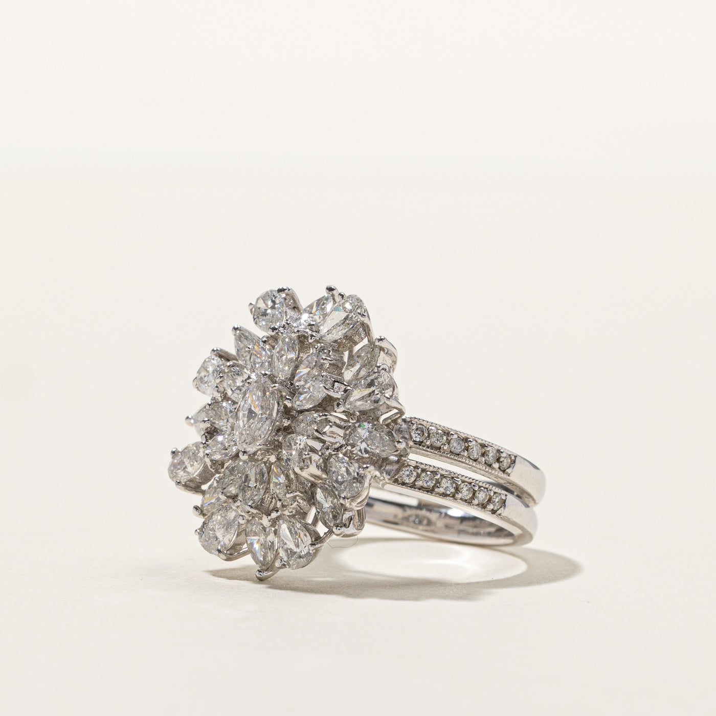 Cluster Set Diamond Ring | 3.80ctw | SZ 6 |
