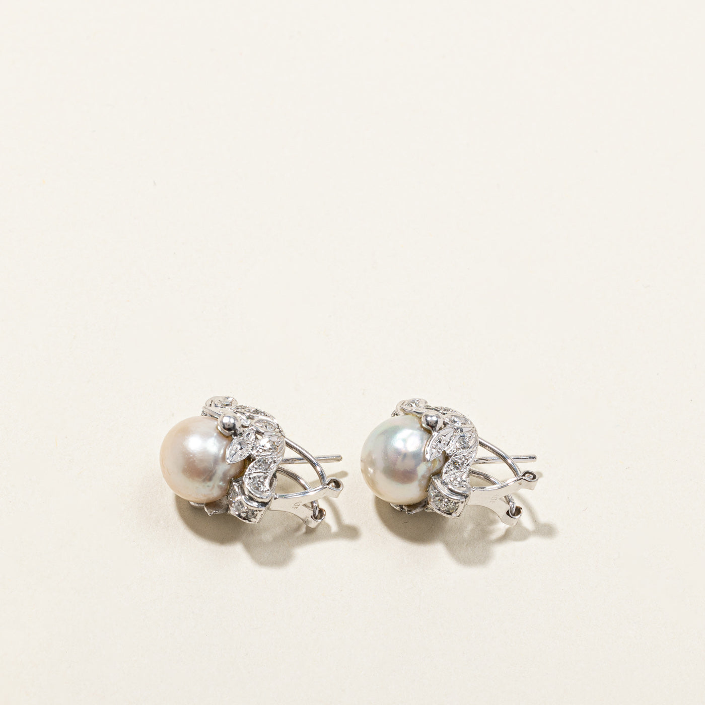 Pearl & Diamond Earrings | 0.68ctw |