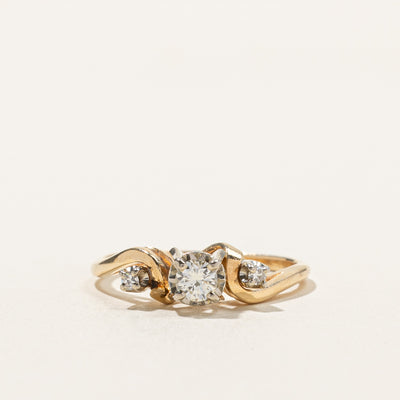 Three Stone Illusion Set Diamond Ring | 0.19ctw | SZ 7 |