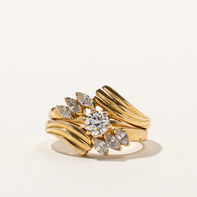 Diamond Engagement Ring Set | 0.91ctw | SZ 5 |