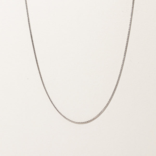 White Gold Wheat Chain | 16