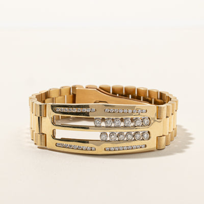 Italian Moving Diamond Watch Strap Bracelet | 2.28ctw | 8.5