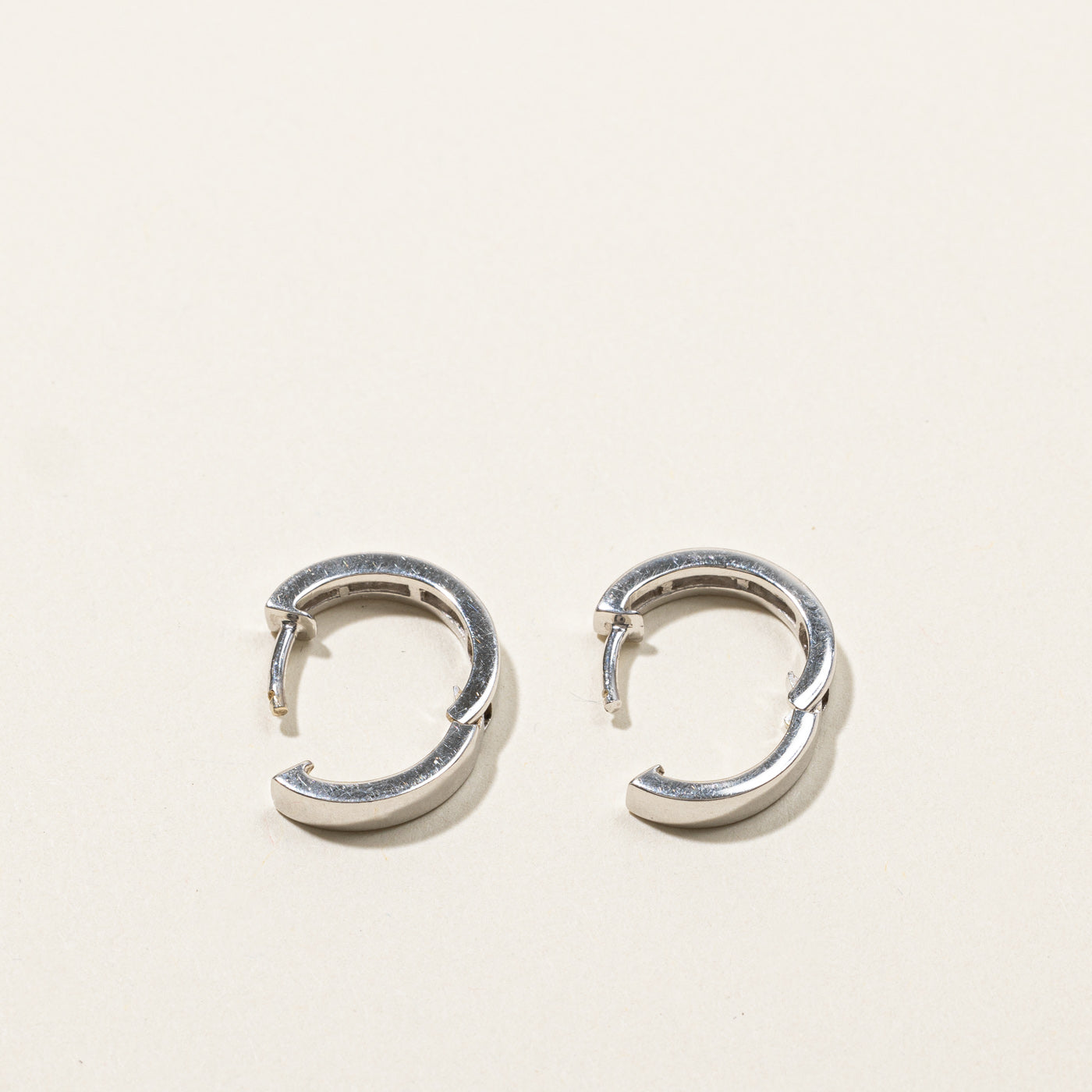 Channel Diamond Huggie Earrings | 0.10ctw |