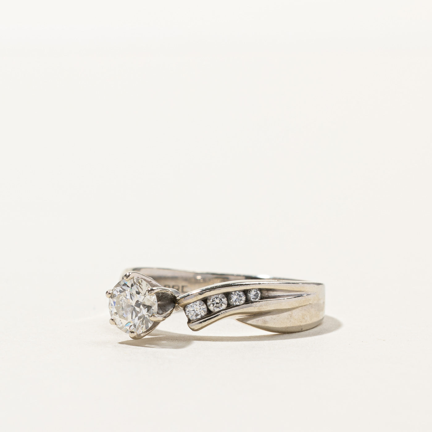 Solitaire With Accents Diamond Ring | 0.72ctw | SZ 6 |