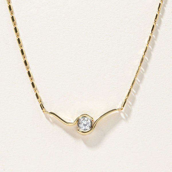 Bezel Set Diamond Necklace | 0.55ct |