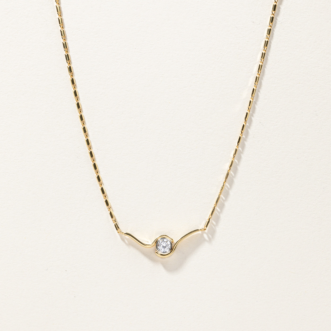 Bezel Set Diamond Necklace | 0.55ct |