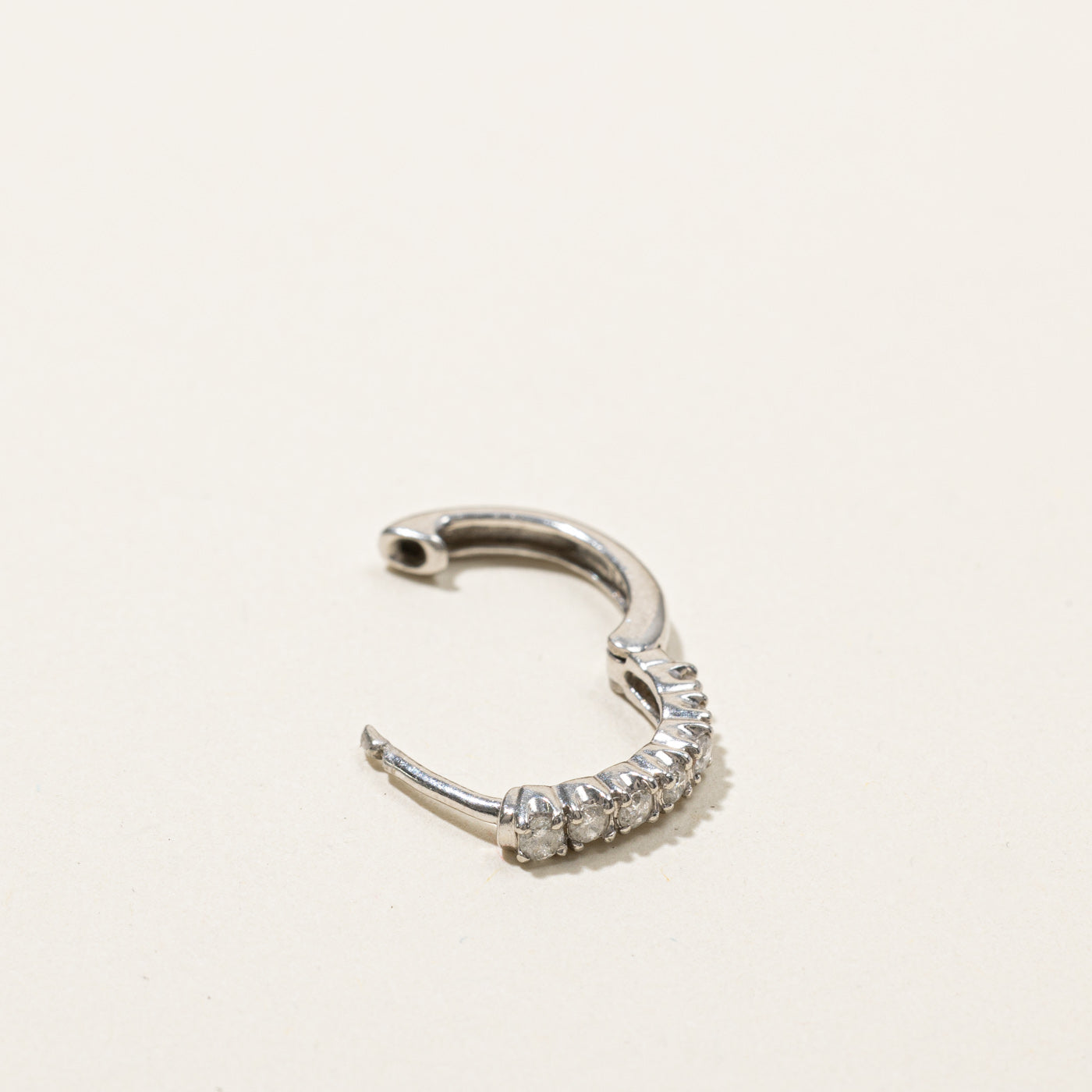 Boucles d'oreilles créoles pavées de diamants | 0,28 ct | 