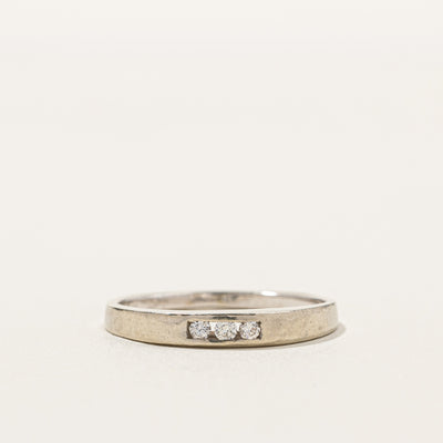 Channel Set Three Stone Diamond Band | 0.06ctw | SZ 6.25 |