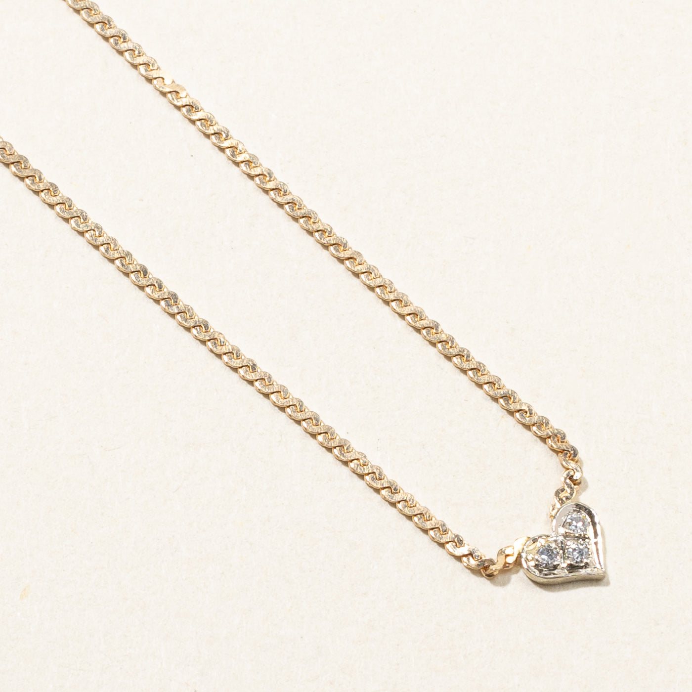 Diamond Heart Chain Bracelet | 0.06ctw | 7"|