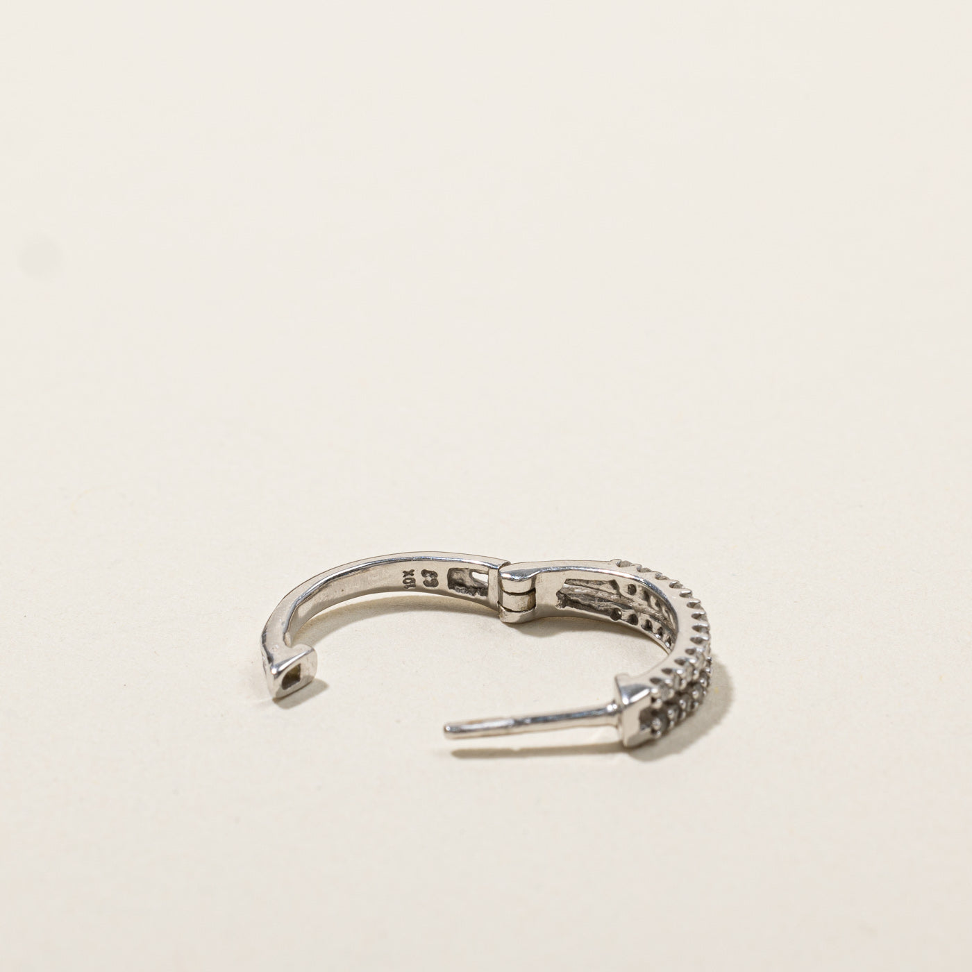 Boucles d'oreilles créoles pavées de diamants | 0,26 ct | 