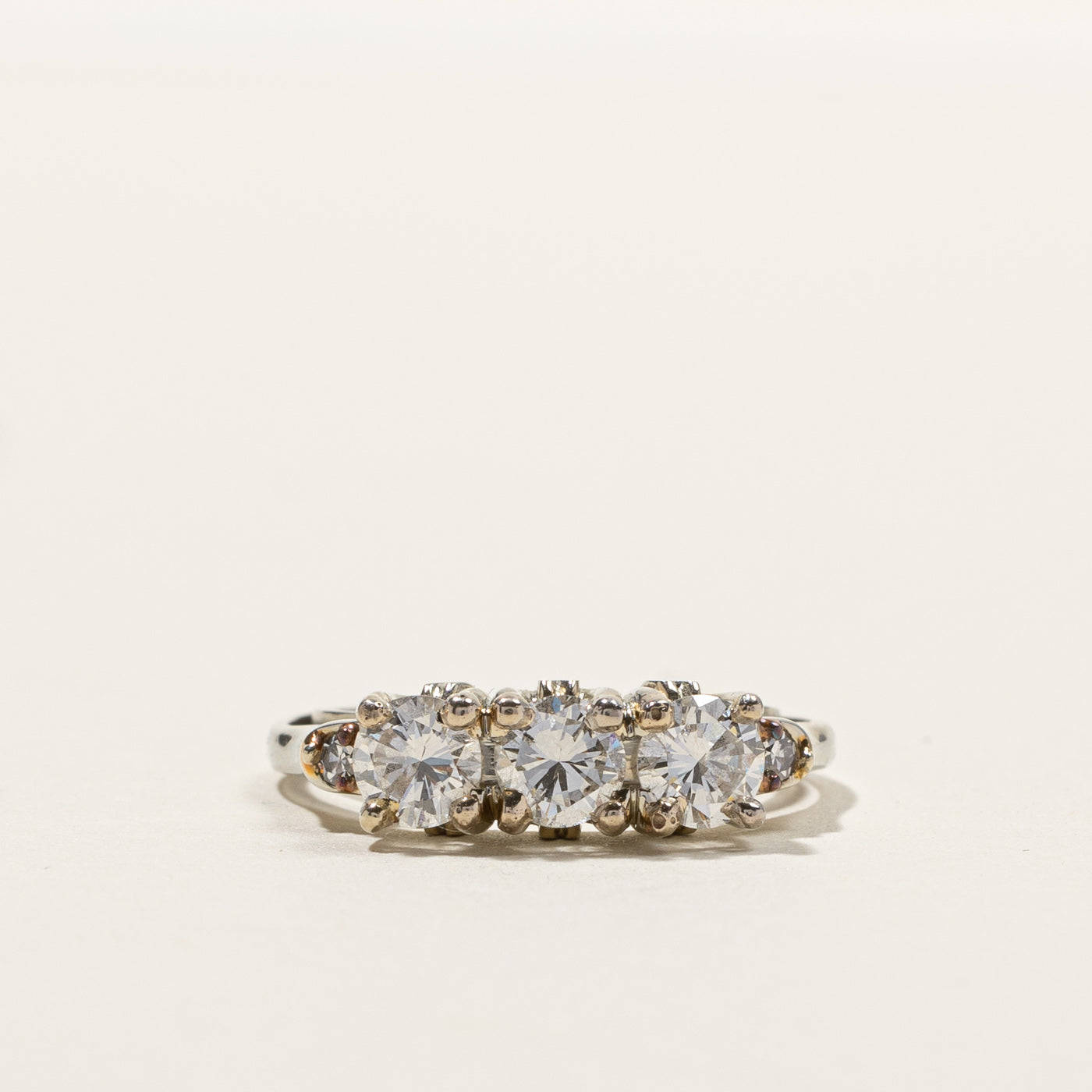 Three Stone Diamond Ring | 0.87ctw | SZ 6 |