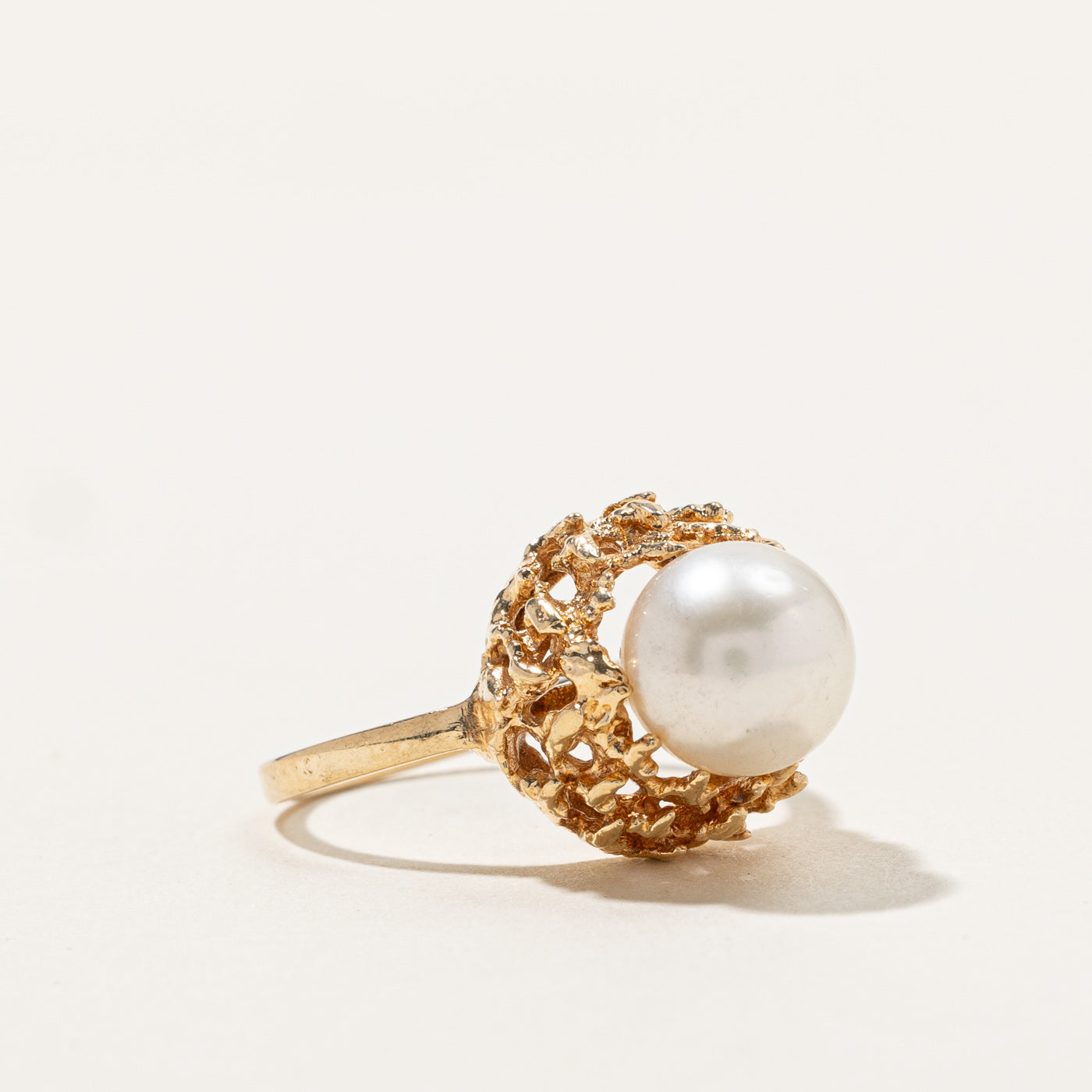 Textured Pearl Ring | SZ 5.75 |