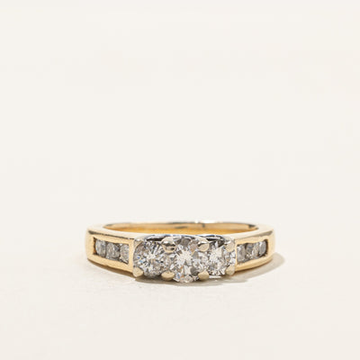 Three Stone Diamond Ring | 0.94ctw | SZ 5.5 |