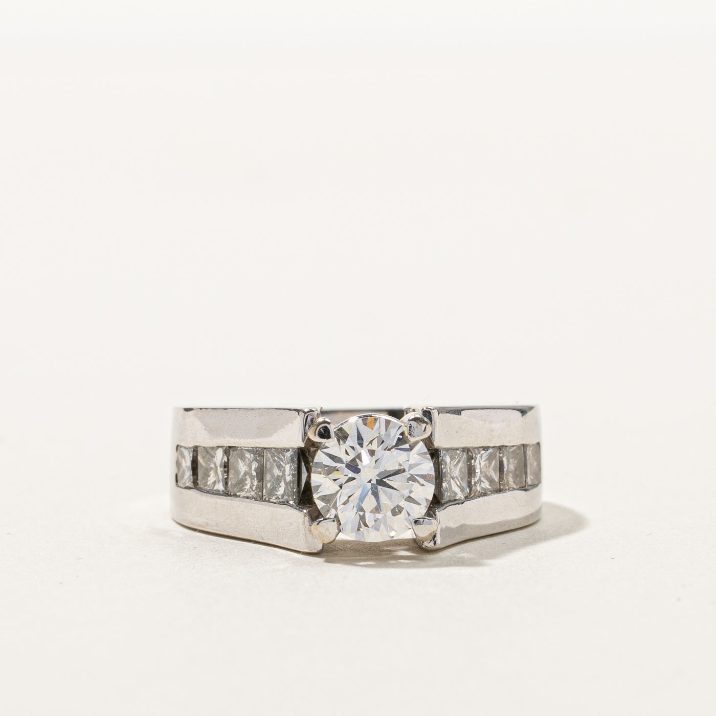 High Set Diamond Engagement Ring | 1.04ct VS1/VS2 F/G, 1.00ctw | SZ 6.25 |