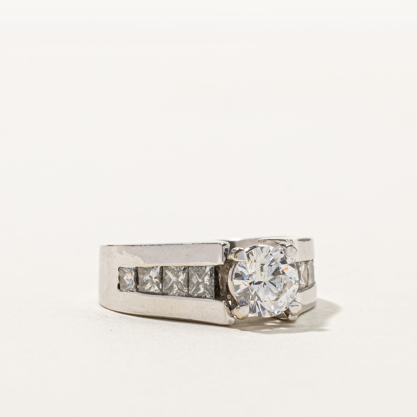 High Set Diamond Engagement Ring | 1.04ct VS1/VS2 F/G, 1.00ctw | SZ 6.25 |