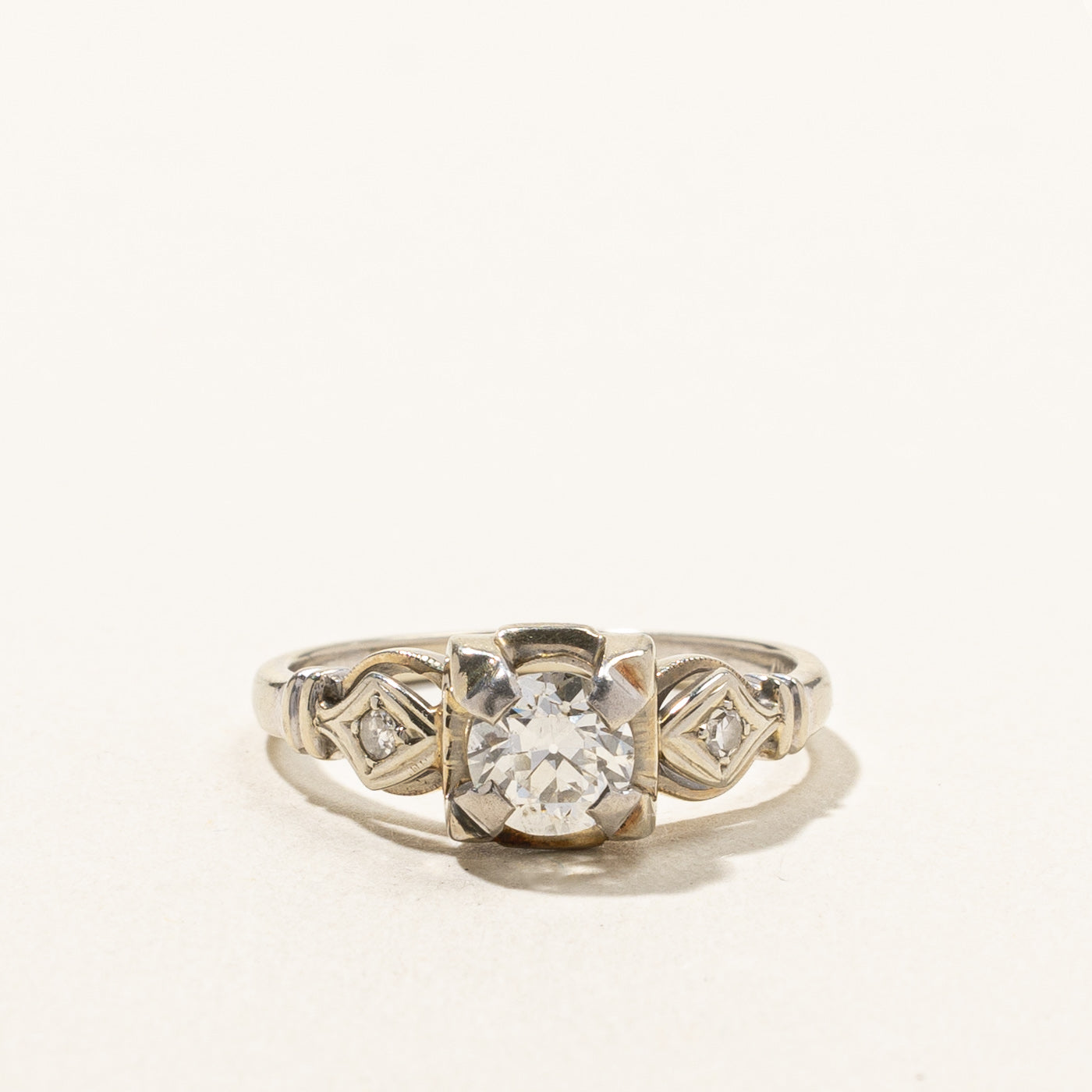 Vintage Three Stone Diamond Ring | 0.59ctw | SZ 5.5 |