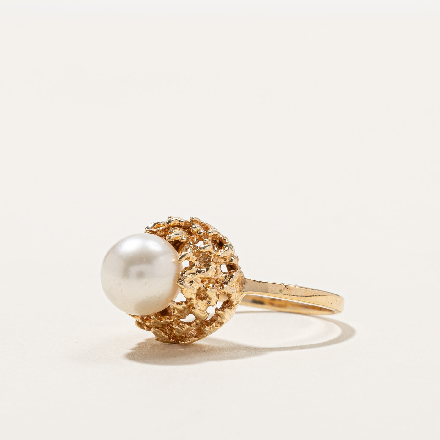 Textured Pearl Ring | SZ 5.75 |