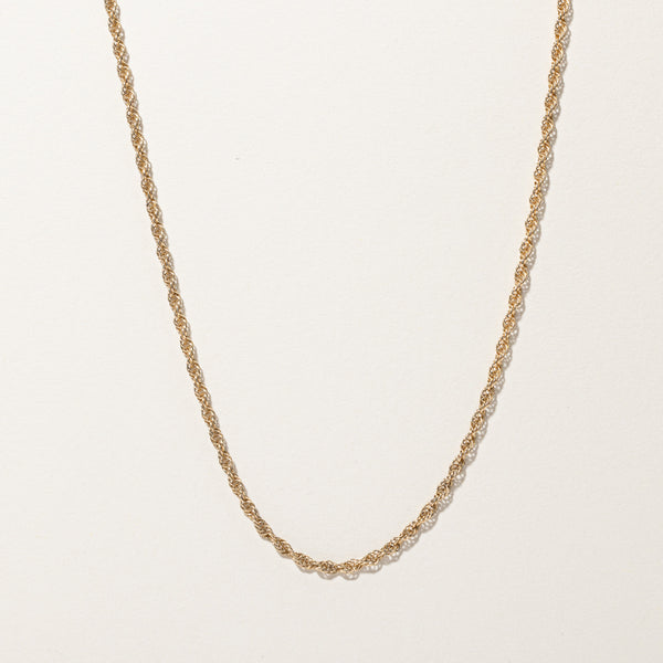 Yellow Gold Rope Chain | 16